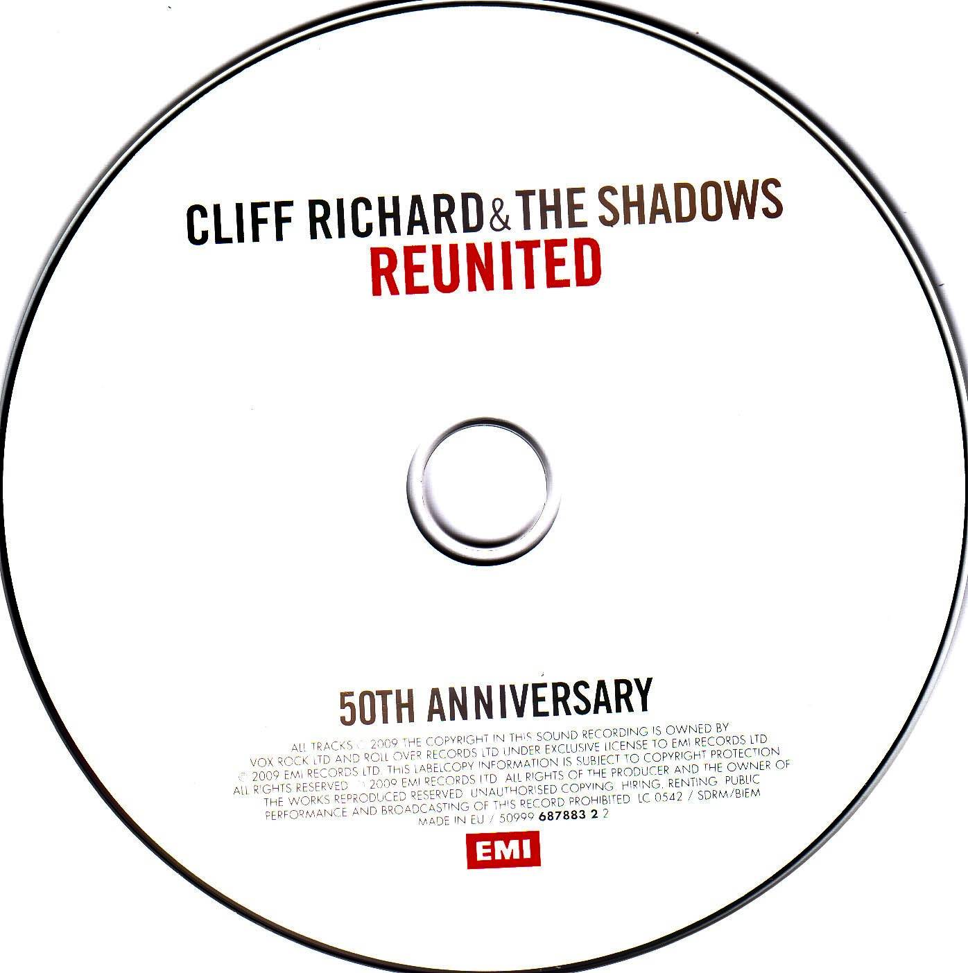Cliff Richard and The Shadows Reunited 50th Anniversary Album : CD